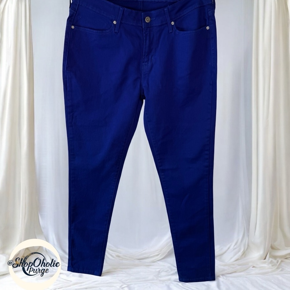 Levi’s So Slimming Royal Blue Skinny Jeans NWOT Size 32 - Picture 3 of 11